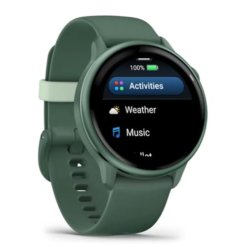 Garmin vívoactive 6 GPS 42mm Smartwatch, AMOLED Touchscreen, All-day Health Monitoring, Personalised Fitness Features, Advanced Sleep Coaching, Music, up to 11 days battery life, Jasper Green