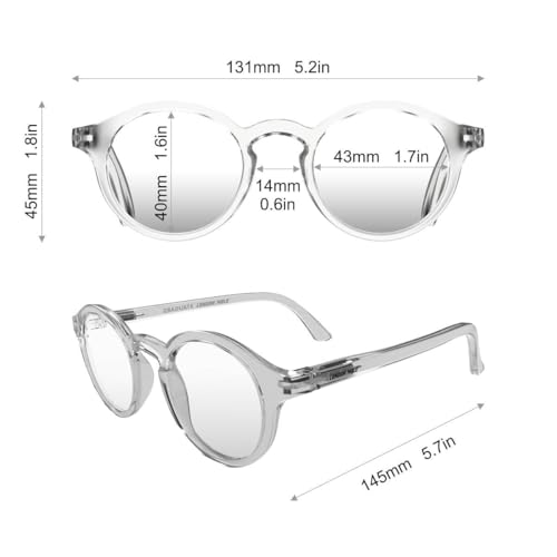 Image of LONDON MOLE Graduate blue light glasses | Round panto-style blue blockers | Anti-eyestrain | Unisex | Spring Hinges