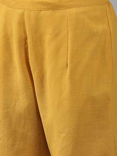 Image of Women Rangpreet Yellow Solid Straight Kurta Palazzo With Dupatta Set