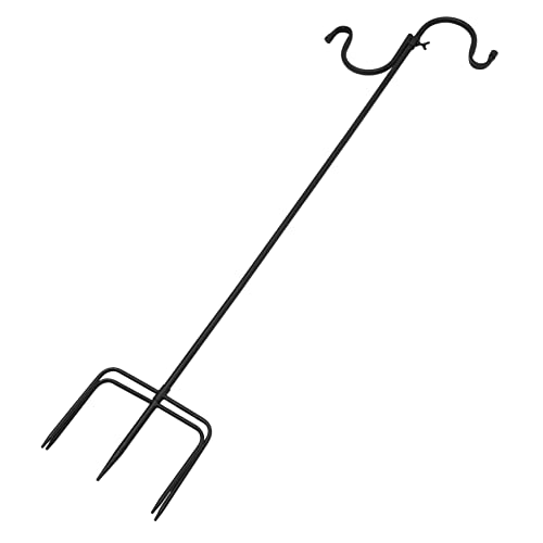 FONDOTIN Schäferhaken Schwarz Doppelhaken Gartendeko