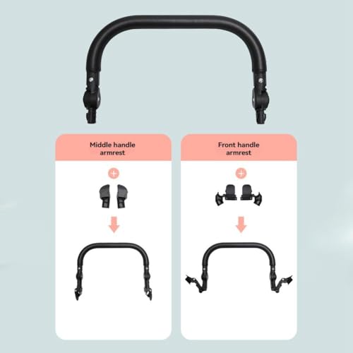 Miniatura 4 de Suoumwa Barra De Parachoques Para Cochecito, Apoyabrazos, Accesorios Para Cochecito, Manillar Ajustable Para Cochecito De Yoyo , Apoyabrazos Central