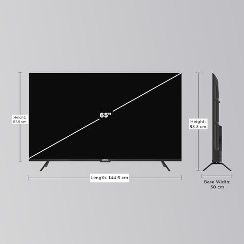 Image of Intex 164 cm (65 Inches) Frameless 4K QLED Smart Google TV | Android 14 | Dolby Vision & Dolby Atmos | 120Hz Refresh Rate | 2GB RAM + 32GB Storage | Google Assistant | Chromecast Built-In | LED-GQ6511