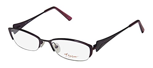 Thalia Almira Womens Ladies Ophthalmic Hip & Chic Designer Half-rim Spring Hinges Eyeglasses Glasses (50-17-135, Berry   Purple)
