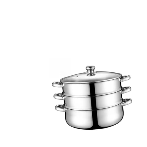 POPETPOP Olla Vaporera Inoxidable Triple Capa Gruesa para Cocinar Sopas y Vapor Casa Duradera y Multifuncional de Energía