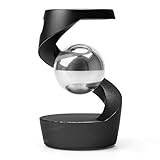 Gravity-Defying Kinetic Desk Toy for Adults Levitating Spinning Gyroscope Optical Illusion Hypnoball Spinner Fidget Hypnotic Ornament Sculpture for Desktop Decoration Executive Mind Bending-Black
