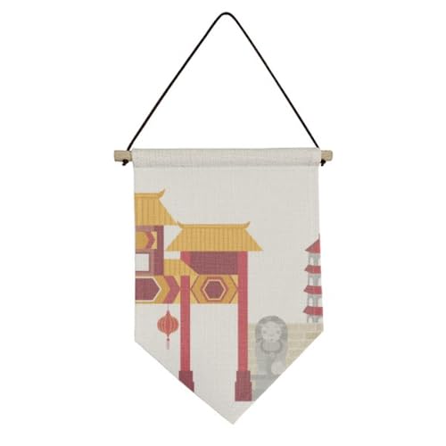 Bannière décorative en toile Motif St Lion pour masquer mur vide