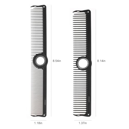 Set de 2 peines para barbero con anillo, negro miniatura 3