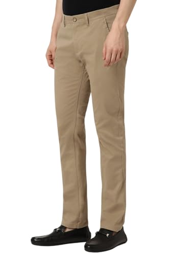Image of Peter England Men's Skinny Fit Mid Rise Premium Casual Trouser Chinos