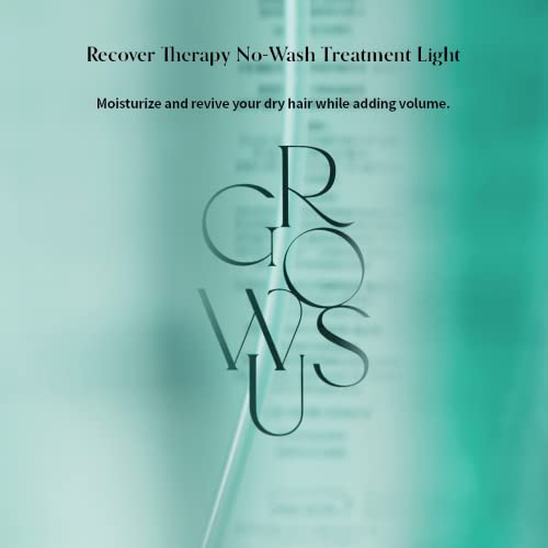 Growus Recover Therapy No-Wash Treatment Light, Leave-In To Repair And Hydrate With Hyaluronic Acid, Sea Water, 8.45 Fl.oz, Anti-Frizz, Free From Paraben, Sulfate #TOP1