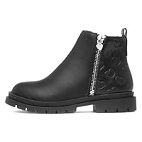 Walkright Carla Girls Black Heart Ankle Boot