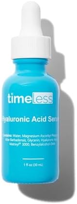 Timeless Skin Care Hyaluronic Acid Vitamin C Serum - 1 oz - Brightens, Smooths, Rebuilds Collagen, Boosts Hydration - For All Skin Types