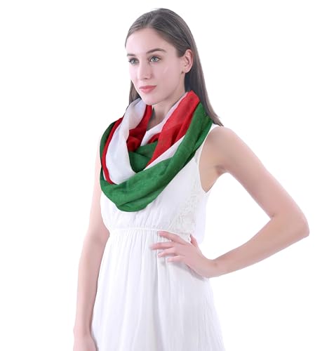 Lina & Lily Flag Print Women's Infinity Scarf Lightweight3