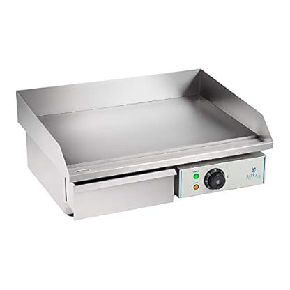 Royal Catering Grillplatte elektrisch Elektrogrill Gastronomie Tischgrill Edelstahl RCEG-55 (3000 W, 55x35 cm, 30-300°C, glatt, Gehäuse aus Edelstahl) Silber – Bild 5