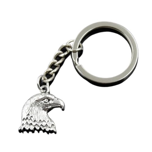 Porte-clés voiture homme avec pendentif faucon argenté, un cadeau vintage unique