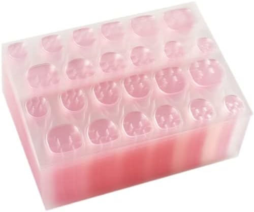 50pcs Jelly Glue Self-Adhesive Double Sided Nail Sticker for Press on Nails Water Proof Transparent Pink Color False Nail Easy to Apply Quick Tips Nail Glue 1200 Tape