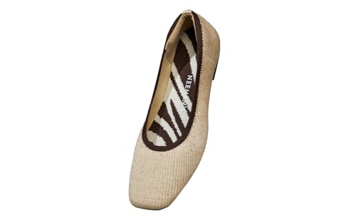 Image of Neeman's Metallic Square Flats for Women | Ballerinas & Slip On Casual Shoes| Comfortable & Flexiable