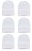 OPT Brand. Wholesale 6 PCS Unisex Knit Long Cuff Ski Solid Plain Beanie Cap