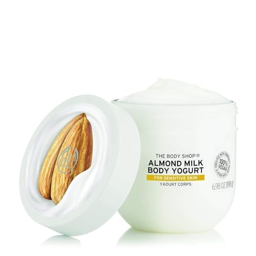 The Body Shop Almond Milk Body Yogurt, 48hr Moisturizer, for Sensitive and Dry Skin, 100% Vegan, 6.98 Fl.Oz