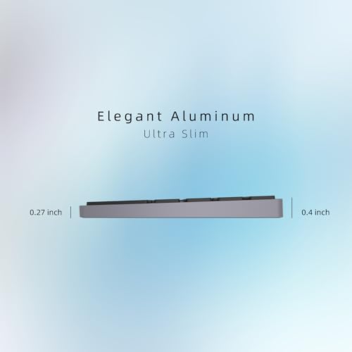 Clavier Mac bluetooth en aluminium gris rechargeable pour multi-appareils - 2