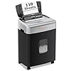 Bonsaii 110-Sheet Autofeed Paper Shredder, 30 Minutes Office Heavy Duty Shredder, Micro Cut P-4 Security Level Home Office Shredders with 6 Gallon Large Bin