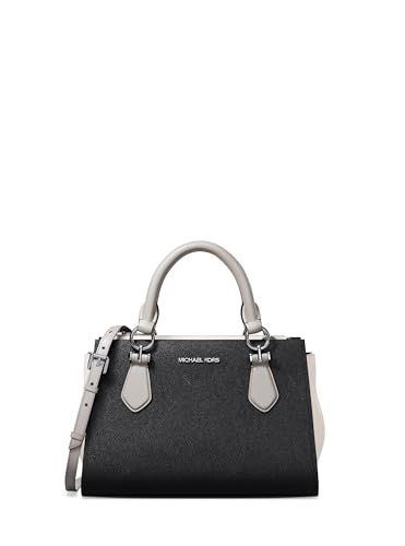 Michael Kors Femme Small Crossbody Bag Petit Sac à bandoulière Marilyn, Matériel argenté/Noir Multicolore