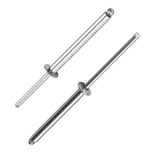 JIANDAXIN 30Pcs Stainless Steel Extra Long Blind Rivets, Long-Shaft Split Rivets, Extended Length, Corrosion-Resistant, Tensile & Shear Strength High (3/16"x1-3/16") by JIANDAXIN - Image 5