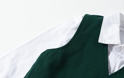 Image of Mud Kingdom Boys Suits for Weddings White Shirts, Vests and Pants Clothes Sets