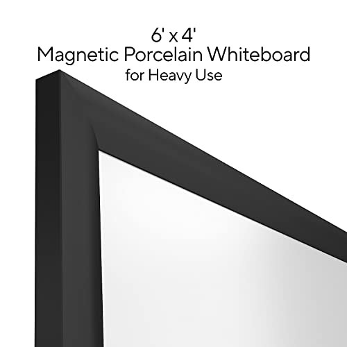 Tru Red Magnetic Porcelain Dry Erase Board, Black Frame, 6-Ft X 4-Ft (Tr61190) #TOP4