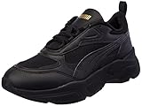PUMA Damen Cassia Sneaker, Black Black Team Gold, 39 EU