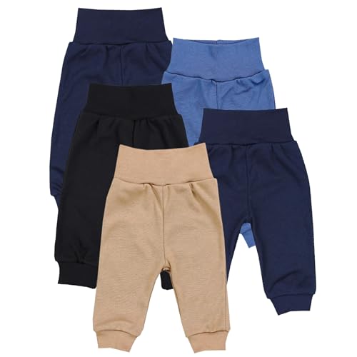 TupTam Pumphose Baby 5er Pack Unisex - Bequeme Baby Hose für Jungen und Mädchen aus Oeko-Tex Baumwolle, Farbe: Junge, Größe: 74