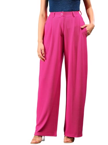 Image of KOTTY Women's High Waist Pleated Wide Leg Trousers