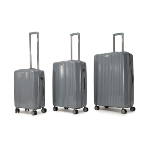 3-piece Suitcase Set, Suitcase Set, Suitcase Set In PP, Hard Shell, Telescopic Handle In Aluminum, with Swivel Wheels, Unisex, 20''/24''/28''