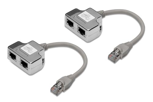 DIGITUS DN-93904 - Adaptateur de câble réseau Ca 5e - 2 pièces / 1 Paire - 2 signaux sur 1 câble...