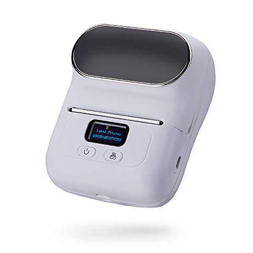 Mobile Bluetooth Label Maker, MUNBYN Portable Thermal Label Printer for Office, Home, Bottle, Crafts, Product, Clothing, Jewelry, QR Barcode, Address Label Maker Supports iPhone/iPad/iOS/Android