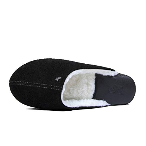 Pantufa Unissex Gramado forrada em lã sintética Ref.:439 Camurça Preto - 37