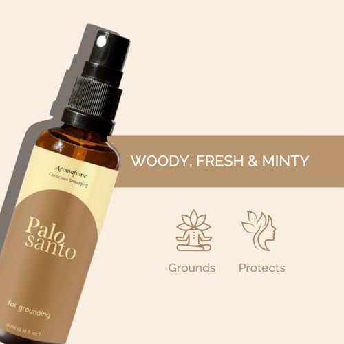 Palo Santo Smudge Spray for Protection & Energy Clearing (100ml) - Clean, Smoke-free, Non Toxic alternative to Incense & Smudges