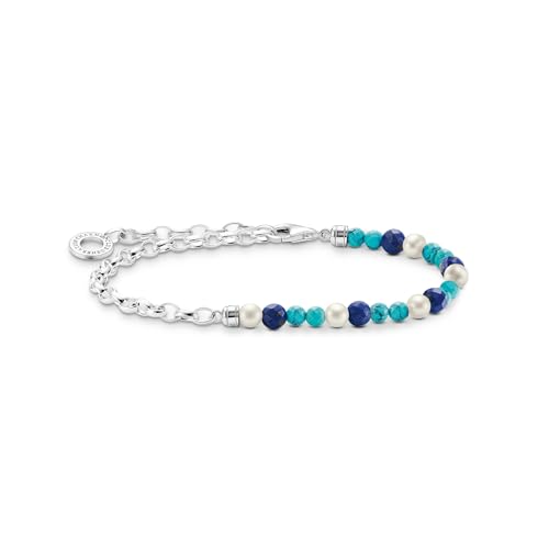 Thomas Sabo Bracelet with blue stones and pearls 925 Sterling Silver