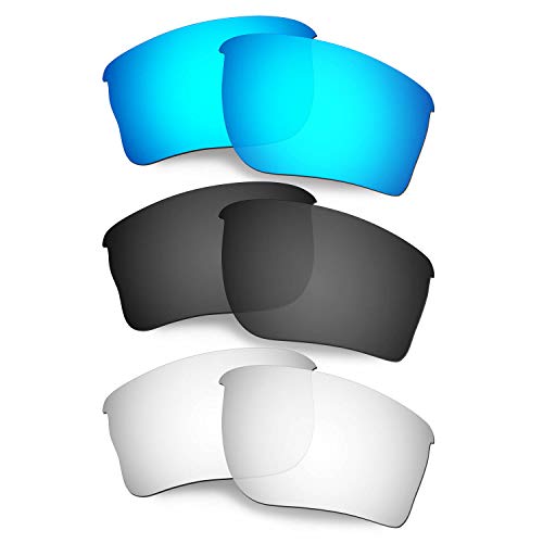 Lentille pour Oakley Quarter Jacket - Verre de rechange bleu noir titane renforcé