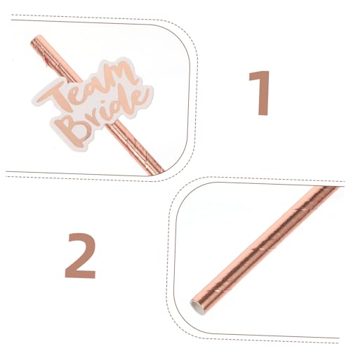 Pitillos desechables dorados de papel 20 cm 20 unidades miniatura 2