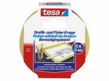 Tesa© Fixierband Grafik- und Fixier-Krepp, Papier, 25 m x 19 mm, beige
