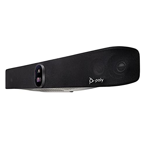 Poly - Studio X70 Video Bar for Large Conference Rooms Poly (Plantronics + Polycom) - Premium 4K Audio & Video Conferencing Solution - Camera, Speakers, & Microphones - Works w/Teams, Zoom (Certified)