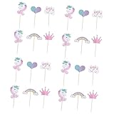 Cabilock 72個 独 兽ケーキトッパー 日パーティー用 飾り パーティー装飾 お