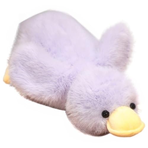 EnergyLion アヒルのぬいぐるみ 抱き枕 動物 クッション リアル ふわふわで気持ちいい かわいい リアル 暖かい 部屋飾り 癒し ギフト 誕生日 子供の日 記念日 バレンタインデー (65cm,パープル)