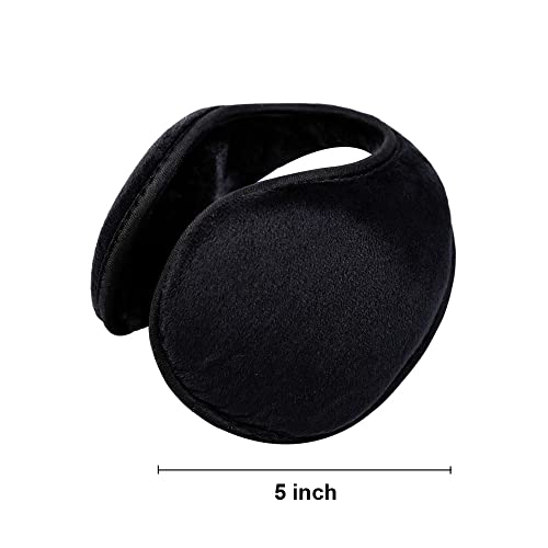 Pitlite Big Ear Warmer Fleece Behind-The-Head Earmuffs Winter Accessory Outdoor Earmuffs For Men Women #TOP3