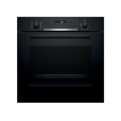 Bosch Serie 6 HBA5360B0 - Horno multifunción, 60 cm, 3400 W, Autolimpiable, 7 funciones, Bloqueo de seguridad, Color negro [Clase de eficiencia energética A], Mandos ocultables