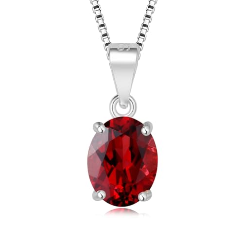 Collier grenat naturel et argent 925 fait main pour femme