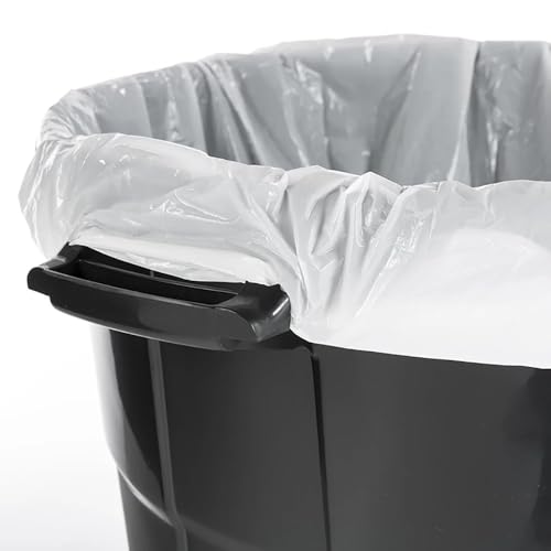 Caneca de basura plástica resistente 20 galones con tapa negra miniatura 4