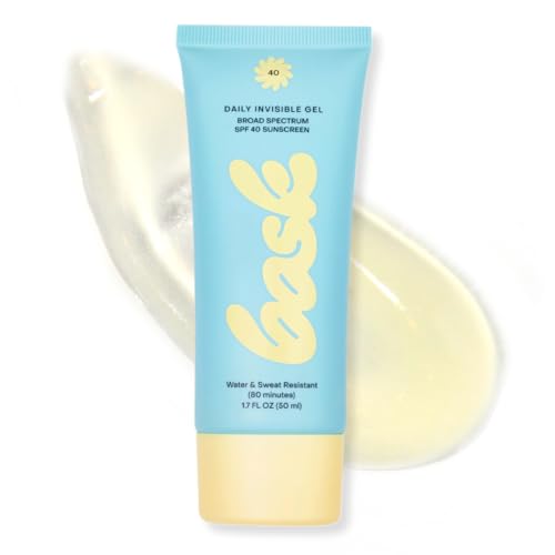 Image of Bask SPF 40 Daily Invisible Gel Face Sunscreen - Broad Spectrum Protection, Fragrance Free, Makeup Primer, Hydrating, Clear, Lightweight & Non-Greasy, Dermatologist Recommended, 1.7 fl oz
