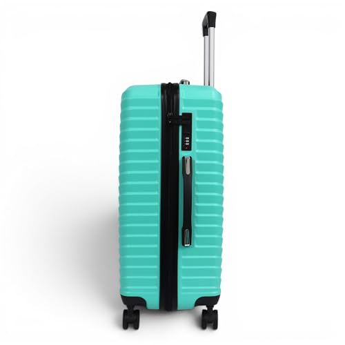 STRAVIA – Vic – Grande Valise 75 cm – ABS légère et résistante – Bagage Rigide – Serrure à Code sécurisée – 4 Roues Double Ultra fluides – Turquoise – 76 x 50 x 28 cm – vue 3