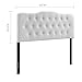 Modway Annabel Tufted Button Faux Leather Upholstered Queen Headboard in White